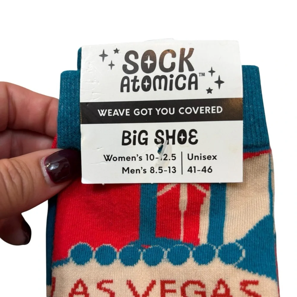 Brand new in Package Cotton‎ Novelty Socks Unisex, LAS VEGAS Skyline Patterned